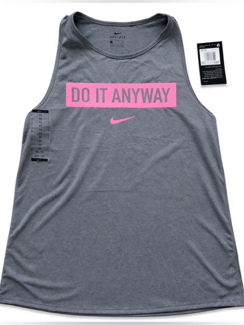 Nike Gray Tank with Pink Accents